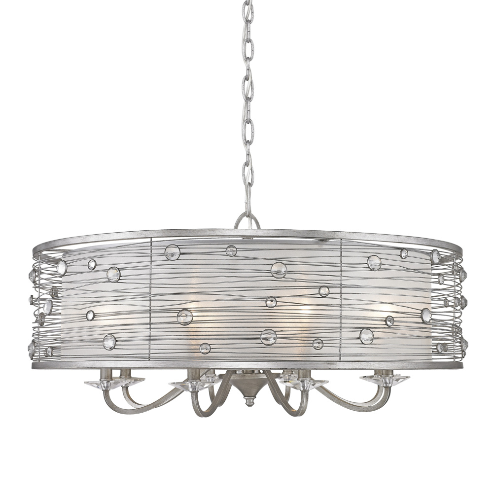 Golden Lighting Joia 8-light Chandelier in Peruvian Silver